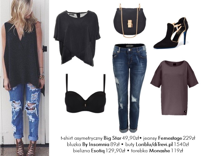 STYLIZACJE z jeansami typu boyfriend