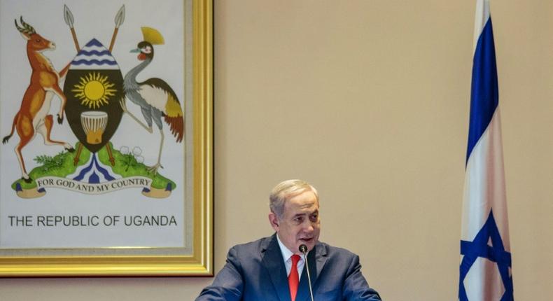 Israeli Prime Minister Benjamin Netanyahu says he met the leader of Sudan during his visit to Entebbe in Uganda