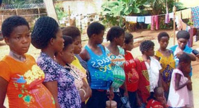 Photo of young women rescued in one of the clamp downs on baby factories