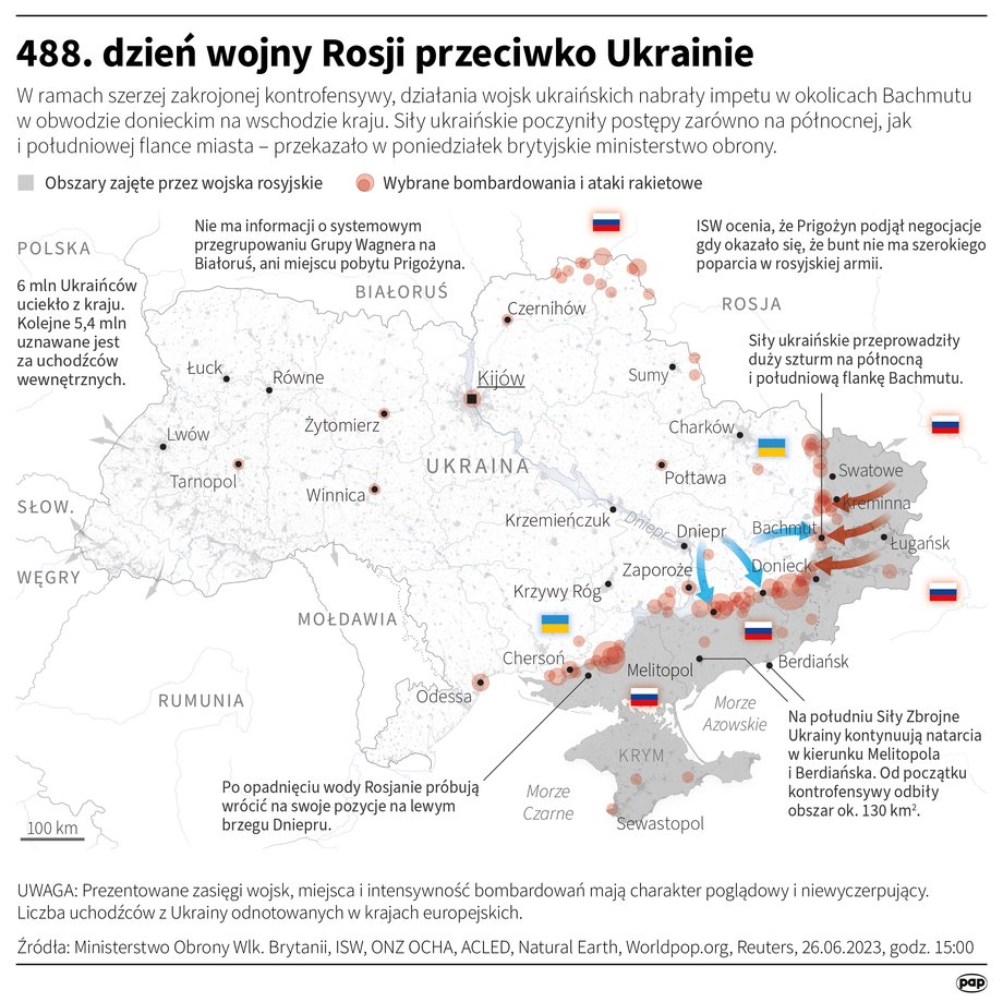 Ukraina kontynuuje kontrofensywę.