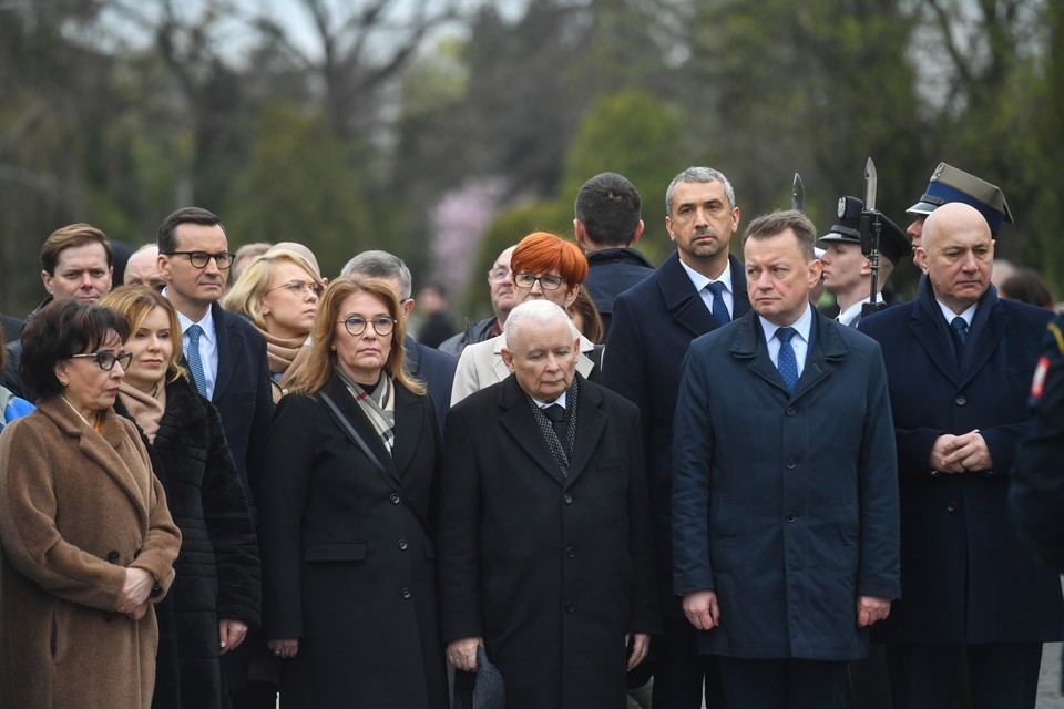 Warszawa, 16.04.2023. Obchody 13. rocznicy katastrofy smoleńskiej na Powązkach