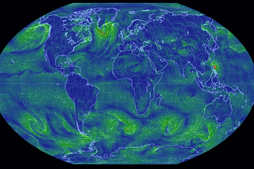 Mapa wiatrów na świecie, Earth Wind Map