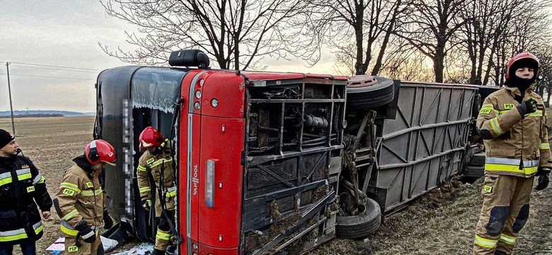 Wypadek autokaru z uchodźcami z Ukrainy