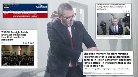 Światowe media reagują na zachowanie Grzegorza Brauna w Sejmie."Bezczelnie"