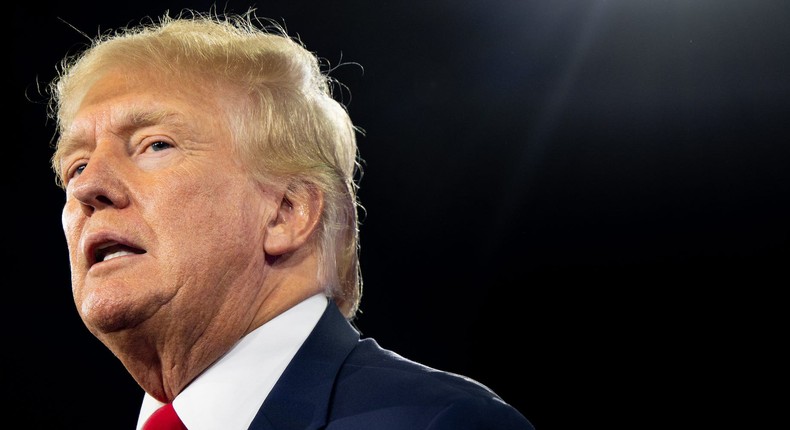 Former President Donald Trump speaks at CPAC in Dallas, Tex., on August 6, 2022.Brandon Bell/Getty Images