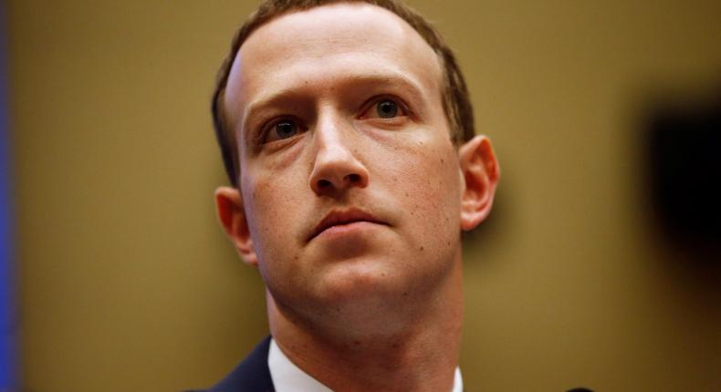 FILE PHOTO: Facebook CEO Mark Zuckerberg testifies before a House Energy and Commerce Committee hearing regarding the company's use and protection of user data on Capitol Hill in Washington, U.S., April 11, 2018. REUTERS/Leah Millis/File Photo