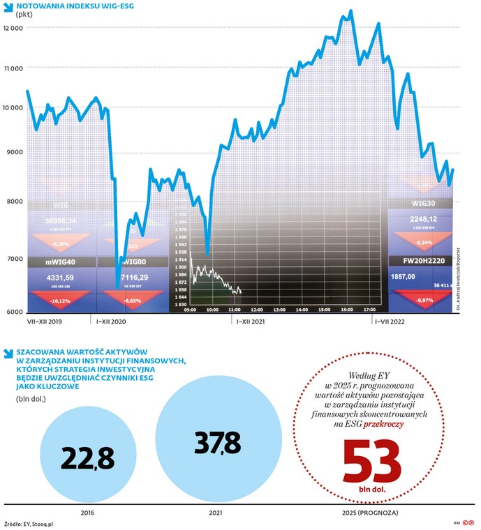 Notowania indeksu WIG-ESG (pkt)