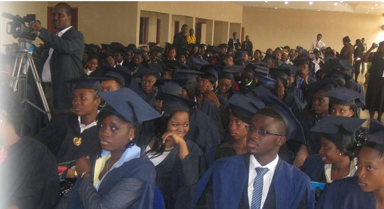 Graduating students of Caleb University