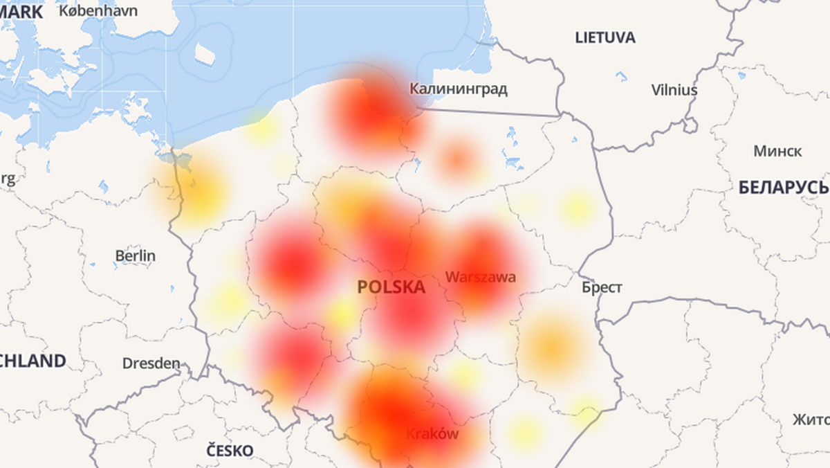 Wielka awaria internetu mobilnego w Orange. Zgłoszenia z całego kraju  [MAPA] - Forsal.pl – Biznes, Gospodarka, Świat