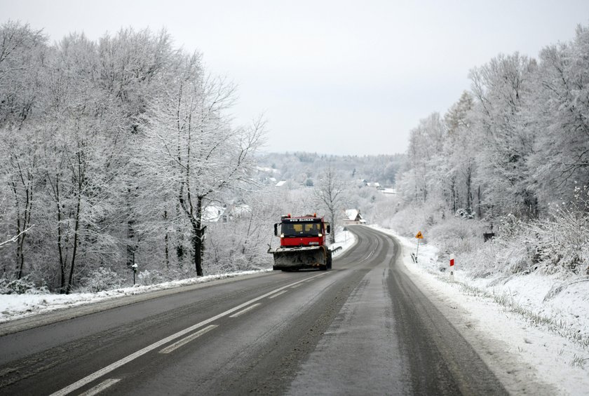 Pierwszy w tym roku atak zimy w Polsce. Biały puch pokrył miasta