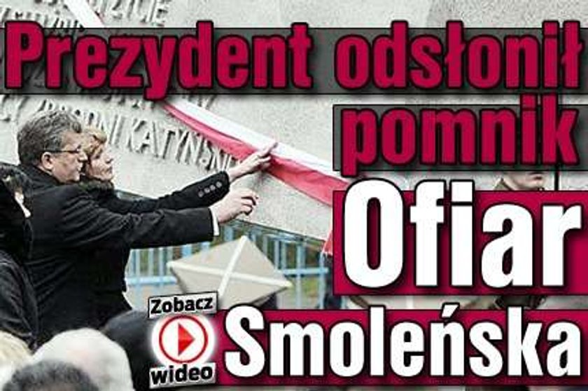 FILM. Prezydent odsłonił pomnik Ofiar Smoleńska