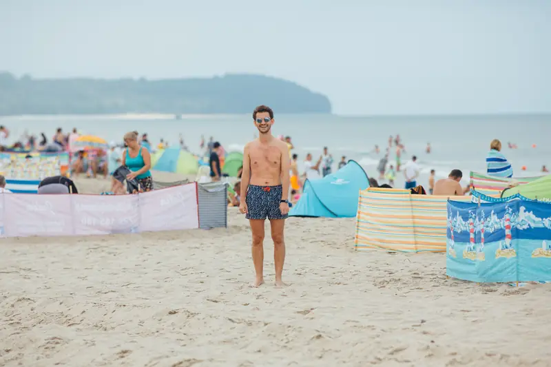 Parawany na plaży głównej we Władysławowie