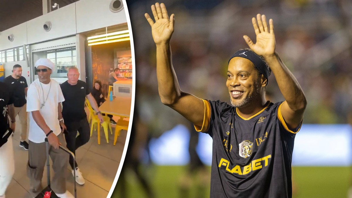 Ronaldinho wylądował w Polsce! Tak go powitano [WIDEO]