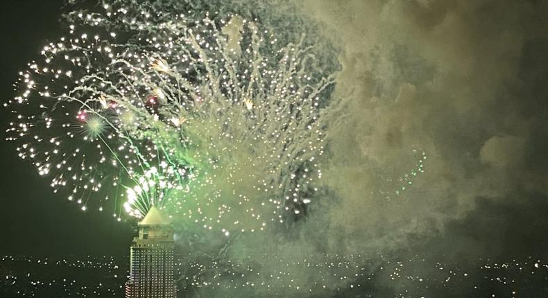 UAP Tower in Nairobi stole the show when it came to fireworks display