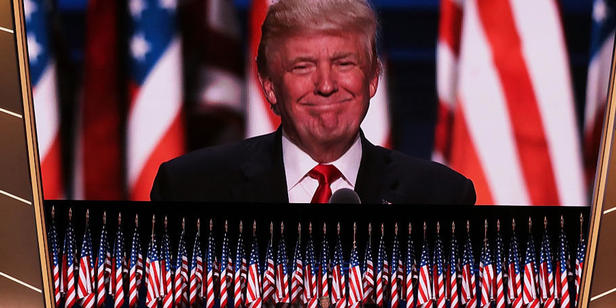 Donald Trump at the Republican National Convention in Cleveland.