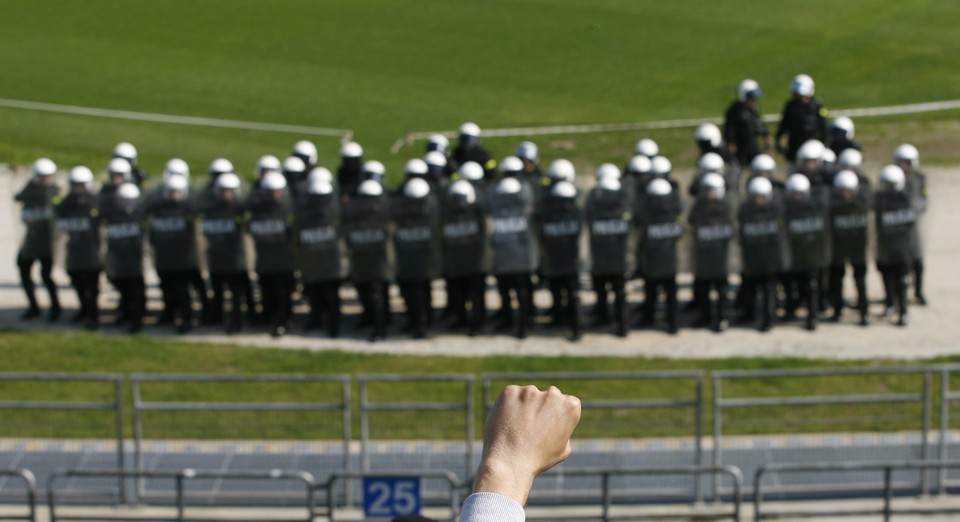 CHORZÓW STADION ŚLĄSKI ĆWICZENIA POLICJI