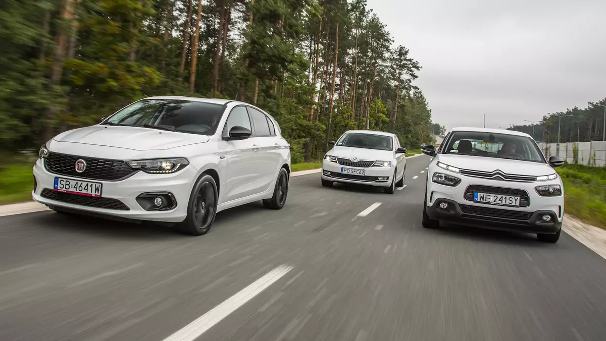 Fiat Tipo kontra Skoda Rapid Spaceback i Citroen C4 Cactus