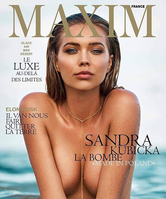 Sandra Kubicka na okładce "Maxim"