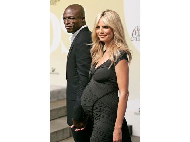 Ciężarna Heidi Klum i Seal - ojciec dziecka. Klum zasłynęła z szybkich powrotów do zgrabnej sylwetki po kolejnych porodach