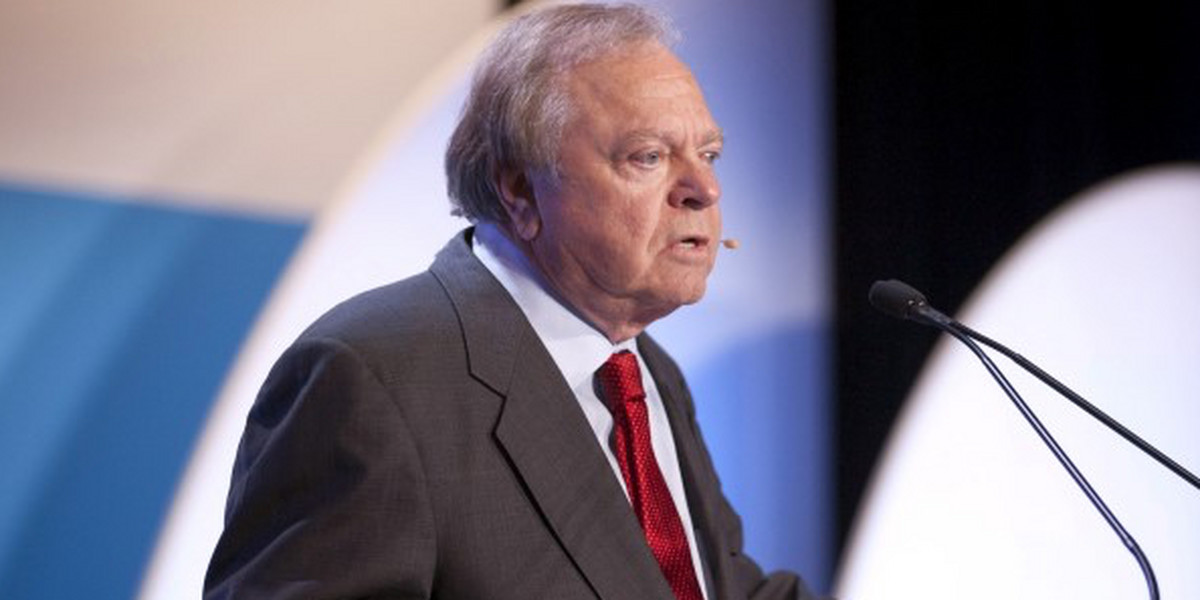 Harold Hamm, CEO of Continental Resources, speaks during the IHS CERAWeek 2015 energy conference in Houston, Texas April 21, 2015.