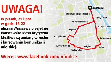 Rowerzyści przejadą przez Warszawę. "Bez haseł i zadęcia"