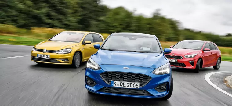 Sfokusowani na sukces - nowy Ford Focus, Kia Ceed i VW Golf w porównaniu