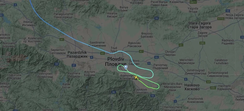 Let Ursule fon der Lajen iznad Bugarske