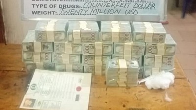 NDLEA intercepts fake $20m on Lokoja-Abuja Highway. [Facebook:NDLEA]