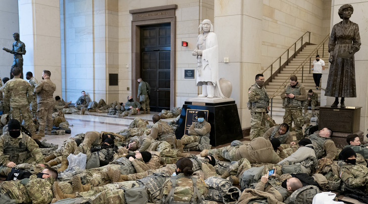 A nemzeti gárda katonái a Capitoliumban / Fotó: GettyImages