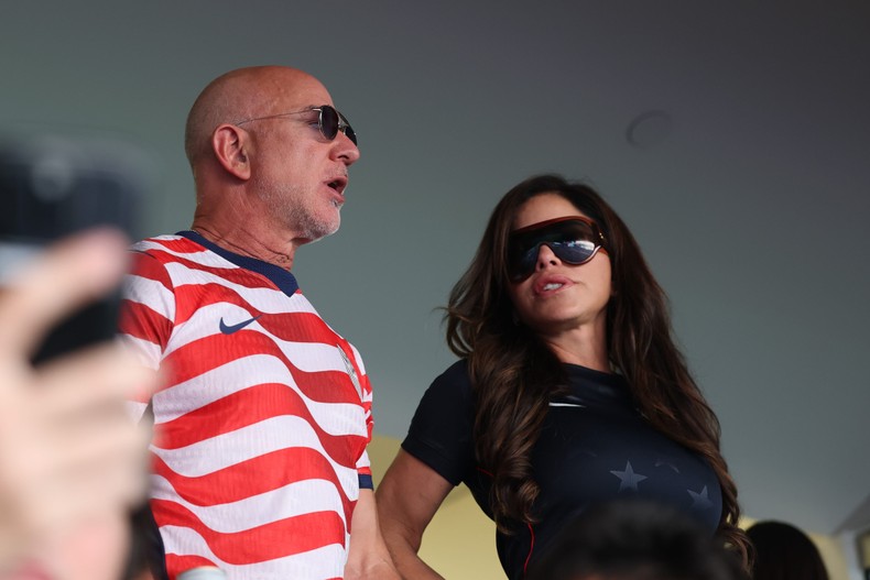 Famously, Amazon got its start in Washington, so it surprised no one to see Bezos and his wife turn up to watch Team USA on July 6 at Seattle Stadium.
