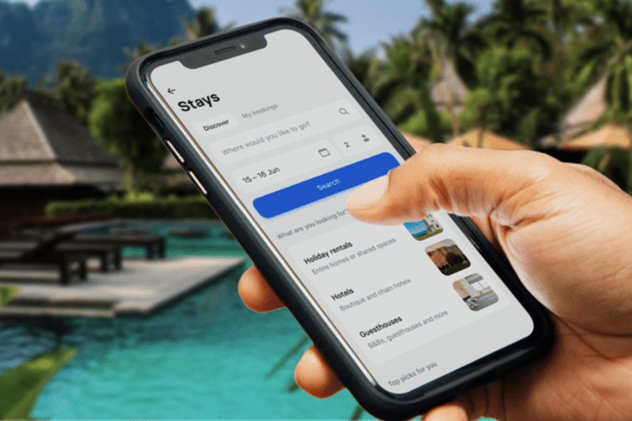 Revolut umożliwia klientom dokonanie błyskawicznej rezerwacji pobytu, bezpośrednio z poziomu aplikacji.