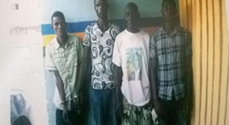 The suspects, Samuna and Haruna Hussein and the others arrested