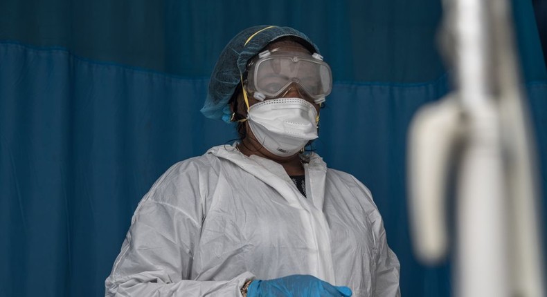 A health worker on the front line of Nigeria's battle to contain the spread of the coronavirus disease [NCDC]