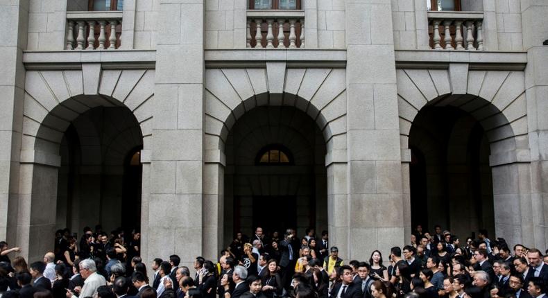 Thousands of legal professionals marched on the Central Government Offices in Hong Kong to protest against a proposed extradition law