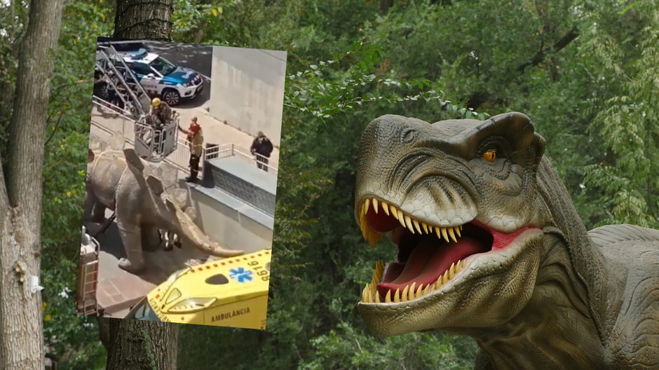 Ciało mężczyzny zostało znalezione wewnątrz posągu dinozaura 