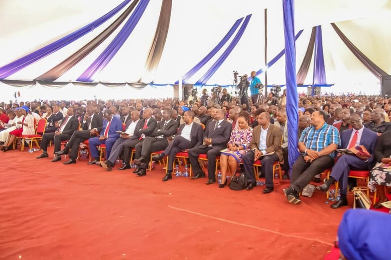 Leaders who attended the event in which Moses Kuria came under fire after he maintained that his 2022 quest to succeed President Kenyatta is unstoppable 
