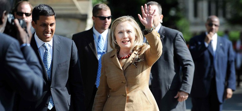 Obrzucili Clinton pomidorami