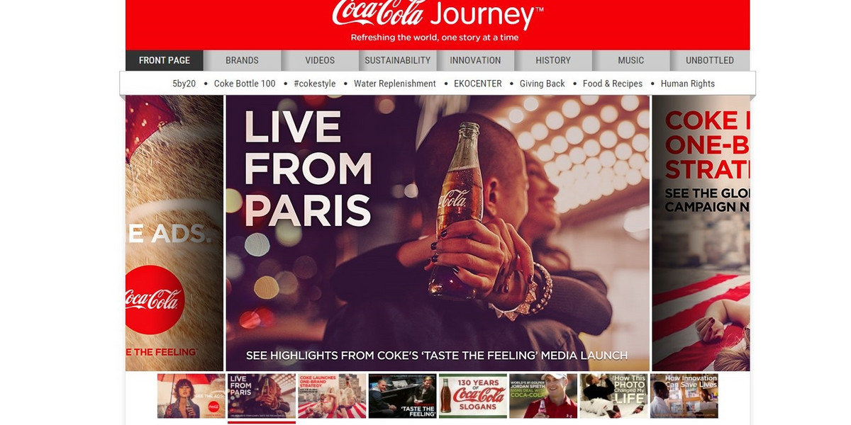 coca cola journey