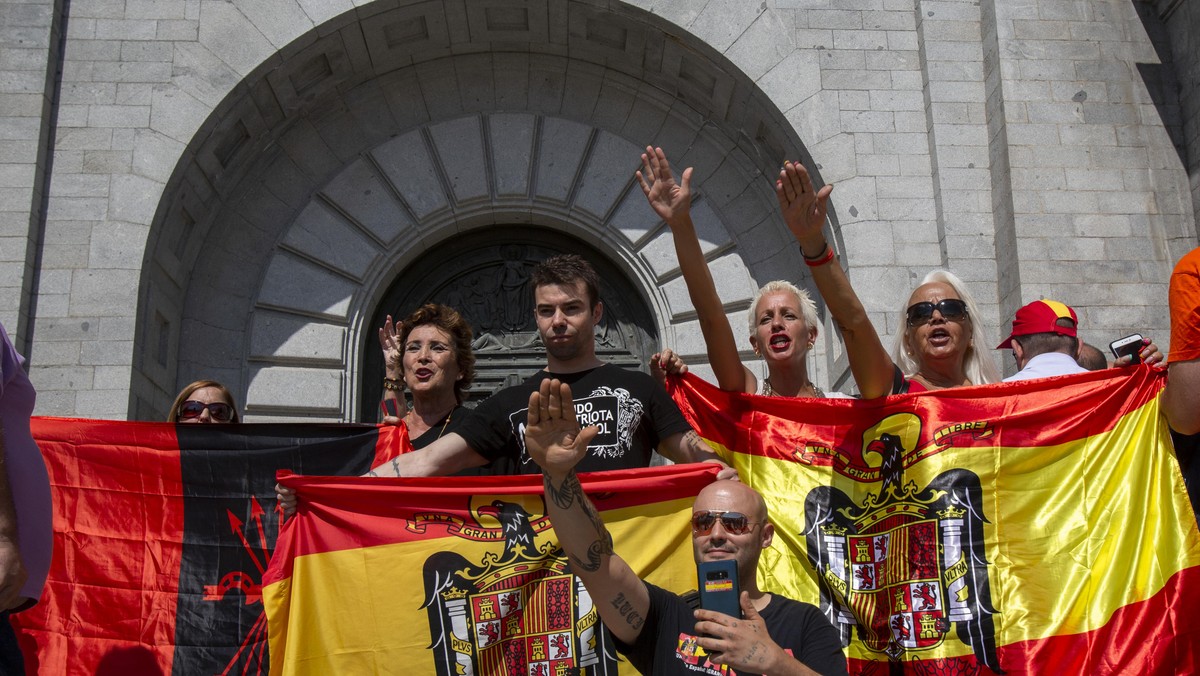 Spanish Far Right Supporters Gather Against The Removal of Franco's Remains From The Valley of Falle