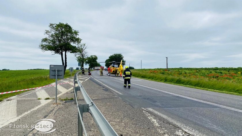 Śmiertelny wypadek pod Płońskiem. Zginęła kobieta, a troje dzieci trafiło do szpitala