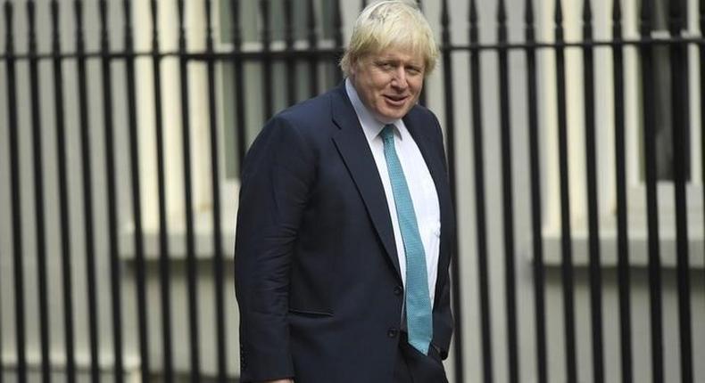 Britain's Foreign Secretary Boris Johnson arrives at 10 Downing Street for a cabinet meeting, in London September 13, 2016. 