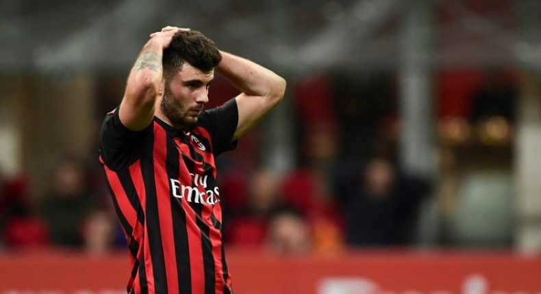 AC Milan's Patrick Cutrone missed a chance to score the winner against Torino.