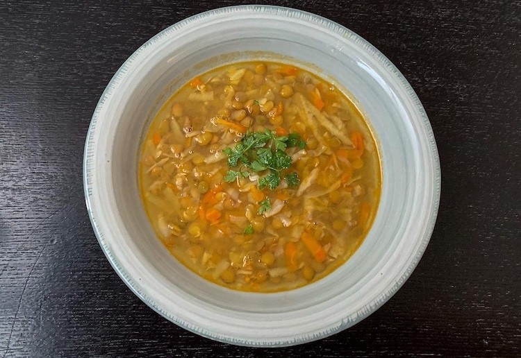 Šošovicová polievka.