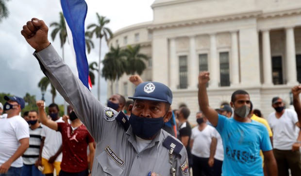 Skup podrške pristalica kubanske vlade u Havani