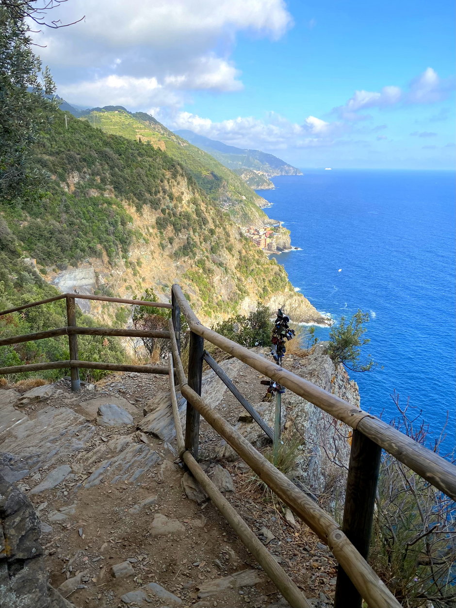 Szlak Monterosso - Vernazza, widok na Vernazzę