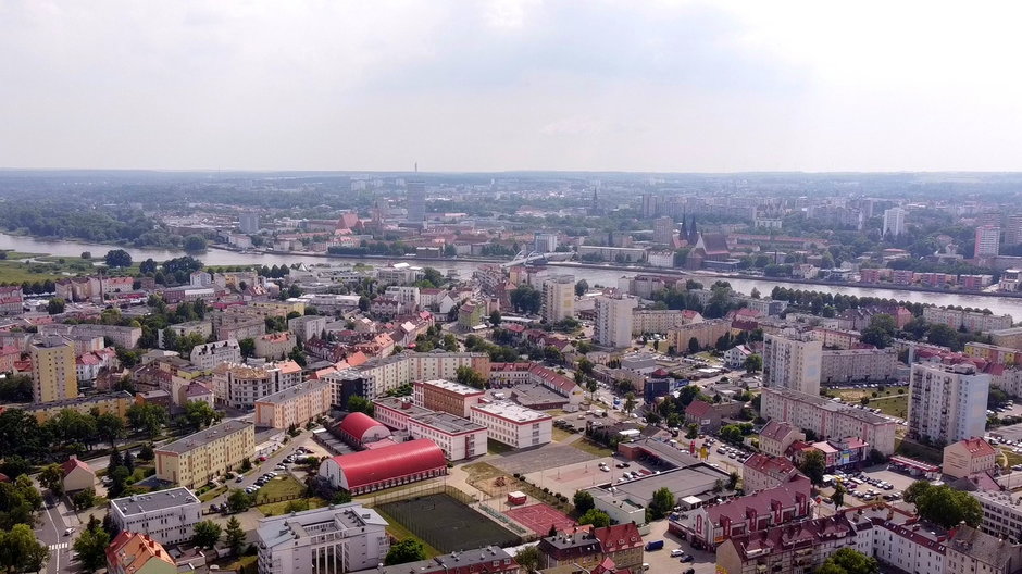 Panorama Słubic i Frankfurtu nad Odrą