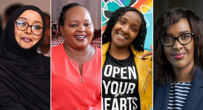 Citizen TV's Jamila Mohamed, Kirinyanga Governor, Anne Waiguru, Debrah Malowah, VP Cocacola E. Africa, and Elizabeth Wathuti of Green Generation Climate Change Activist