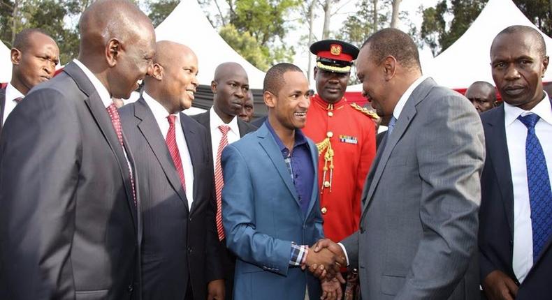 Babu Owino  with President Uhuru Kenyatta 