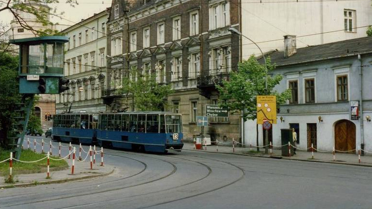 Tak wyglądała ulica Westerplatte w Krakowie w 1991 roku