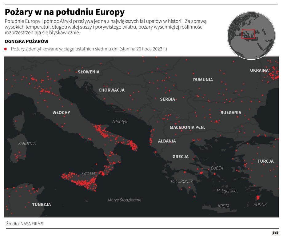 Pożary w Europie